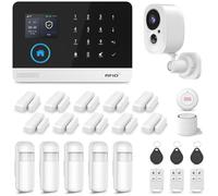 Sistema di allarme domestico 4G+WIFI con telecamera esterna Configurazione rapida e semplice, nessun canone mensile, controllo tramite app per la