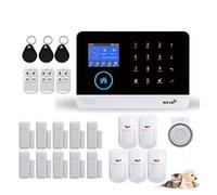 Sistema di allarme domestico, di allarme di sicurezza domestica wireless 4G for l'APP Tuya Smartlife con rilevatore di fumo con sensore di movimento for animali domestici(J)