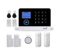 Sistema di allarme domestico, di allarme di sicurezza domestica wireless 4G for l'APP Tuya Smartlife con rilevatore di fumo con sensore di movimento for animali domestici(B)