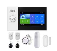 Sistema di allarme domestico, PG107 Kit di allarme di sicurezza Tuya Controllo app con telecamera IP Rilevatore di movimento quadrante automatico Allarme intelligente for la casa(G)