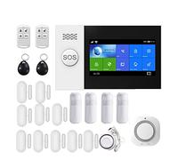 Sistema di allarme domestico, PG107 Kit di allarme di sicurezza Tuya Controllo app con telecamera IP Rilevatore di movimento quadrante automatico Allarme intelligente for la casa(J)