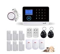 Sistema di allarme domestico, TUYA Wireless GSM di allarme di sicurezza domestica con rilevatore di movimento PIR a prova di animali domestici compatibile(E)