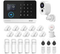 Sistema di allarme domestico wireless 4G+WIFI con telecamera esterna - Configurazione rapida e semplice, nessun canone mensile, controllo tramite app per la sicurez