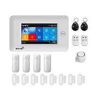 Sistema di allarme, PG106 4G Wireless GPRS Touch Screen Sistemi di allarme sicurezza antifurto casa intelligente con sensore porta rilevatore fumo sirena(Set-G)