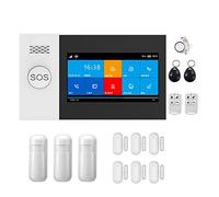 Sistema di Allarme, Tuya GSM Alarm 4G Wireless antifurto for casa d'affari Allarmi Touch Screen APP mobile Telecomando Smart Home Siren(D)
