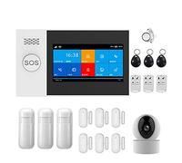 Sistema di Allarme, Tuya GSM Alarm 4G Wireless antifurto for casa d'affari Allarmi Touch Screen APP mobile Telecomando Smart Home Siren(N)