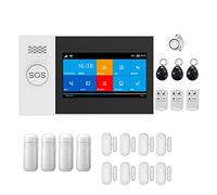 Sistema di Allarme, Tuya GSM Alarm 4G Wireless antifurto for casa d'affari Allarmi Touch Screen APP mobile Telecomando Smart Home Siren(H)