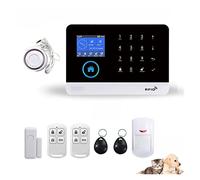 Sistema di allarme, TUYA Wireless GSM di allarme sicurezza domestica con rilevatore movimento PIR a prova animali domestici compatibile(A)