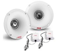 Sistema di altoparlanti marini, un paio di tweeter a cupola bianca PEI da 1 pollice con diffusore a tromba, potenza massima 120 Watt con impedenza di 4 Ohm, grado marino IP-X5, grado impermeabile
