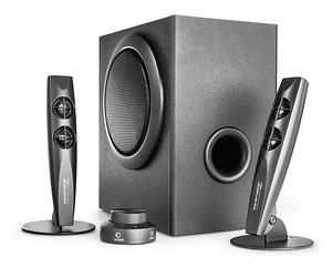SISTEMA DI ALTOPARLANTI WAVEMASTER Stax BT - 2.1 canali - Connettività Bluetooth e cablata - Riflesso dei bassi, Bluetooth, Grigio, Nero