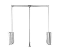 Sistema di aste per armadio con sistema di sollevamento regolabile, appendiabiti salvaspazio, capacità 20 kg, larghezza 450-600 mm, ideale per organizzare e massimizzare lo spazio nell'armadio