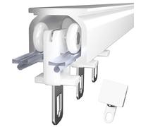 Sistema di aste per tende a doppio binario regolabile, set di divisori durevoli da 1 a 3 m, con rullo a 90 gradi, angolo a gomito colore B, perfetto per uso domestico e ufficio