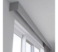 Sistema di aste per tende in metallo 3 in 1, montaggio a parete e a soffitto per trattamenti personalizzabili per finestre in soggiorno o camera da letto, design durevole ed elegante