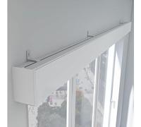 Sistema di aste per tende in metallo 3 in 1 - Supporto da parete e soffitto per finestre personalizzabili in soggiorno o camera da letto - Design elegante e durevole