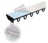 Sistema di binari autoadesivi da soffitto da 3 m, set Clete con accessori, facile da montare, nero, lunghezza 120 cm, ideale per la decorazione di casa e ufficio
