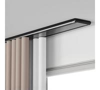 Sistema di binari da soffitto a doppio binario in alluminio per camper e casa, asta nera da 1-6 m, per soggiorno, camera da letto, ospedali e altro