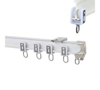 Sistema di binari da soffitto regolabile - Binario resistente per divisori e finestre a golfo, montaggio a parete/soffitto, installazione flessibile da 1 m-6 m, facile installazione e ottimizzazione