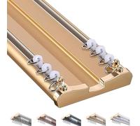 Sistema di binari da soffitto regolabile e resistente, divisorio scorrevole da 1 a 4,2 m, per camera da letto, soggiorno, ospedale, aste bianche per una gestione versatile dello spazio