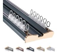 Sistema di binari da soffitto regolabile e resistente, divisorio scorrevole da 1 a 4,2 m, per camera da letto, soggiorno, ospedale, aste bianche per una gestione versatile dello spazio