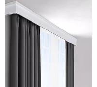 Sistema di binari in alluminio 3 in 1, silenzioso, doppio binario con pulegge lisce da 1,6 m, montaggio a soffitto per una facile installazione, versatile e design