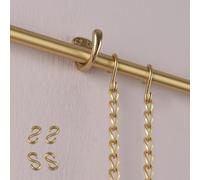 Sistema di binari per Appendere Quadri in Ottone - Binario a Catena Antica e Asta Regolabile per gallerie d'Arte in Stile Francese, per Case, Ville e musei (95 cm/37,4 Pollici)