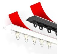 Sistema di binari per montaggio a soffitto e parete, autoadesivo, per una facile installazione in divisori e finestre