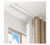 Sistema di binari per montaggio a soffitto per tende, doppie guide in alluminio con rulli silenziosi, set divisorio per soggiorno e camera da letto