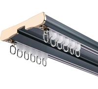 Sistema di binari per tende a doppio binario per montaggio a soffitto, resistente, binari scorrevoli per divisori, trattamenti per finestre e separazione dello spazio