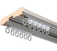 Sistema di binari per tende a doppio binario per tende scorrevoli per divisori per stanze, resistente, regolabile, facile installazione, uso versatile