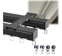 Sistema di binari per tende da 8 m, doppio bastone per tende da soffitto, divisorio per stanze, set completo con 2 binari per la decorazione della casa e la separazione degli spazi
