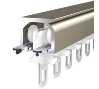 Sistema di binari per Tende da Parete Regolabili da 50 Piedi - Set di binari per Tende da Interni Resistenti per Appartamenti e Camper, Perfetti per divisori di stanze, Ganci scorrevoli Sile