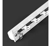 Sistema di binari per tende da soffitto, asta per tende in alluminio nascosta bianca da 5 m, guida divisoria per ambienti pesanti, soluzione per tende da incasso personalizzabile per la decorazione