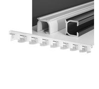 Sistema di binari per Tende da soffitto, Binario a S Regolabile da 3,3 a 19,7 Piedi per divisori, Montaggio a Parete o a soffitto, Ideale per Soggiorno, Camera da Letto, Doccia (Bianco, 4,2