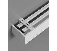 Sistema di binari per tende da soffitto/parete, doppio binario con rulli silenziosi, robusti binari per tende in lega di alluminio bianco per camere da letto, lunghezza 3,4 m (11,1 piedi)