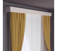 Sistema di binari per tende di alta qualità, 130 cm, montaggio a parete, per soggiorno e camera da letto, movimento senza cuciture, ideale per trattamenti di finestre e soluzioni per la privacy