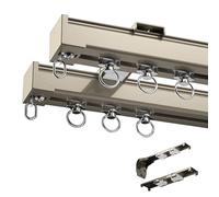 Sistema di binari per Tende Doppie ad Alta Resistenza - Binari in Lega di Alluminio per Montaggio a soffitto per Ufficio e Soggiorno - Tende a Doppio Binario Resistenti con Design Unito