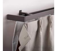 Sistema di binari per Tende Doppie da Parete - Aste Marroni da 5,9 m per Soggiorno, Camera da Letto, divisorio - Soluzione Elegante e Robusta per Il Trattamento delle finestre e l'arredament
