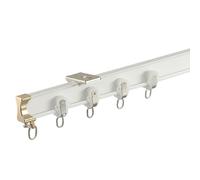 Sistema di binari per tende flessibili per tende ad arco da 5 m in alluminio pieghevole per soggiorno e camera da letto, bianco, ideale per soluzioni personalizzate di tendaggi