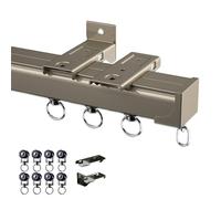 Sistema di binari per Tende in Alluminio ad Alta Resistenza, Versatile Installazione a soffitto o a Parete, Ideale per divisori e Tende da Doccia, Binario per Tende Resistente per Uno scorri