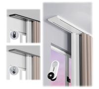 Sistema di binari per tende in alluminio per 2 binari da 320 cm, scorrevole liscio e silenzioso, con rulli e ganci in acciaio per montaggio a soffitto, soluzione per la decorazione domestica