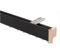 Sistema di binari per tende in alluminio regolabile per soffitto e parete, divisori, soggiorno e camera da letto, 4 m, nero, si estende da 1 m a 6 m, design di facile installazione.