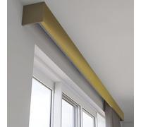 Sistema di binari per tende in metallo 3 in 1, staffa da parete e soffitto per trattamenti personalizzabili per finestre in soggiorno o camera da letto, soluzione elegante e durevole per l'arredamento