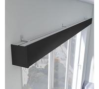 Sistema di binari per tende in metallo 3 in 1, supporto per montaggio a parete e soffitto per finestre personalizzabili in soggiorno o camera da letto, soluzione versatile per la decorazione della
