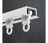 Sistema di binari per Tende insonorizzate in Alluminio ad Alta Resistenza, Binario Singolo da Incasso a soffitto con rulli scorrevoli, Soluzione Perfetta per ridurre Il Rumore in Soggiorno e