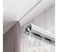 Sistema di binari per tende invisibili, montaggio a soffitto, asta dritta per finestre e divisori, design durevole ed elegante per una perfetta integrazione