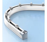 Sistema di binari per tende per camper, montaggio a parete diritto/pieghevole, per proteggere la privacy, tende divisorie in ospedali e uffici Moderno set di aste per tende da 100 cm