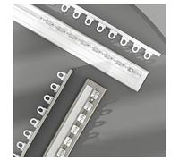 Sistema di binari per tende scorrevoli per soffitto, divisorio a binario singolo per finestre, docce e armadi, lunghezza 4,8 m, facile installazione, massimizza spazio e stile.