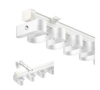 Sistema di binari per Tende Serpentine Mute, scorrevoli dall'alto/lateralmente per Tende Singole, Distanza tra Le pulegge di 7,6 cm, Ideale per pareti divisorie di Soggiorno e Camera da Lett