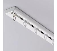 Sistema di binario per tende a 1 strato, 5,4 m, bianco/nero/champagne, ideale per camera da letto, spogliatoio, facile da installare, elegante divisorio