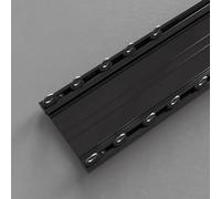 Sistema di binario per tende a doppio binario ultra sottile montato a soffitto per camper e ospedali, 360 cm, nero, soluzione versatile per la privacy